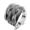 Intertwine 925 Sterling Silver Adjustable Vintage Punk Rock Ring Intertwine 925 Sterling Silver Adjustable Vintage Punk Rock Ring