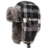 Thick Plaid Bomber Hat with Earflaps