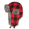 Thick Plaid Bomber Hat with Earflaps