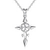 925 Sterling Silver Ortodox Celtic Cross Necklace