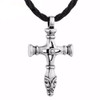 Celtic Cross Statement Pendant Necklaces with Rope Chain