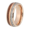 8mm Tungsten with Wood and Meteorite Inlay Wedding Band