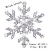 Austrian Crystal Bridal Snowflake Necklace Earrings Set Clear Silver-Tone