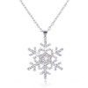 Austrian Crystal Bridal Snowflake Necklace Earrings Set Clear Silver-Tone