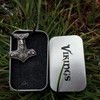 Thor's Hammer Pendant featuring Odin's Ravens. Thor's Hammer Pendant featuring Odin's Ravens.