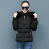 Faux Fur Hood Coat - Puffer Coat With Zip Pockets Faux Fur Hood Coat - Puffer Coat With Zip Pockets