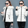 Faux Fur Hood Coat - Puffer Coat With Zip Pockets Faux Fur Hood Coat - Puffer Coat With Zip Pockets