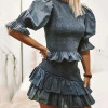 Ruffle hem mini skirt