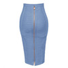 Midi Bandage Bodycon Skirt With Zip