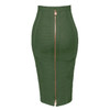 Midi Bandage Bodycon Skirt With Zip