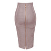Midi Bandage Bodycon Skirt With Zip