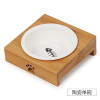 Bamboo and Ceramic / Stainless Pet Bowl for Cats and Dogs