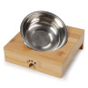 Bamboo and Ceramic / Stainless Pet Bowl for Cats and Dogs