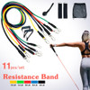 11Pcs/Set Rubber Expander Resistance Bands For Fitness 11Pcs/Set Rubber Expander Resistance Bands For Fitness