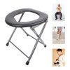 Folding Portable Toilet Seat Commode for Pregnant Women & Elderly