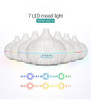 Ultrasonic Air Humidifier with White Grain 7 Color Changing LED Lights Cool Mist for Office Home