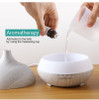 Ultrasonic Air Humidifier with White Grain 7 Color Changing LED Lights Cool Mist for Office Home