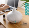 Ultrasonic Air Humidifier with White Grain 7 Color Changing LED Lights Cool Mist for Office Home