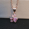 Pet Lover's Paw Necklace - Rose Gold