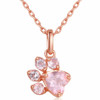 Pet Lover's Paw Necklace - Rose Gold