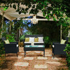 4 Piece Patio Rattan Wicker Furniture Set