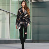 Women Lapel Lie Coat  Woolen Coat Autumn Winter Long Sleeve Pocket Jacket  Office Coats