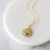 Moon and Sun Burst Pendant Necklace