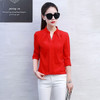2019 Summer Women Chiffon Blouse Shirts Ladies White Elegant Sexy V-neck Blouse Long Sleeve Shirt Female Office Shirt