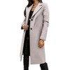 Autumn and Winter Three-Quarter Sleeve Vintage long coat women 2020 Elegant V-Neck Button Lapel Pocket Woolen Coat Women's