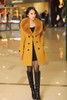 Winter Woolen Blend Plus Size Trench Coat Faux Collar Jacket
