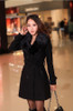 Winter Woolen Blend Plus Size Trench Coat Faux Collar Jacket