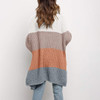 patchwork striped cardigan blouses female long sleeve batwing boho casual crochet oversized knit sweater coat female