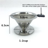 Free shipping stainless steel coffee filter / coffee filter cup portable manual brew drip filters coffee tea tools 1-2cup 3-4cup