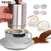 304 stainless steel fancy coffee powder Coffee Stencil  mould cappuccino garland