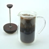 High Quality Double Glazing 350Ml Coffee French Press Wood Cover Coffee Plunger Coffee Maker