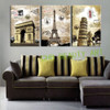 3 Panel Canvas Paintings Art European Paris Italy Tower Wall Pictures For Living Room Home Decor Unframed