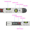 0~225° LCD Digital Inclinometer Protractor Spirit Level Angle Finder Gauge Meter
