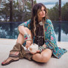 Kimono Wrapped Floral Dress