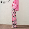Zipper Floral Loose Streetwear Boho Pants