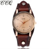 Vintage Cow Leather Simple Bracelet Watch Women Men Casual Leather Quartz Clock