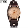Vintage Cow Leather Simple Bracelet Watch Women Men Casual Leather Quartz Clock