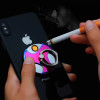 Electric Cigarette Coil Ring Lighters USB Rechargeable Flameless Metal Phone Ring Stand Holder Finger Grip 360 Degree Rotation