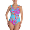 Painted Floral One-Piece Swimsuit