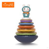 TUMAMA Circle Stacking Rings Toy Baby Rainbow Tower Music toys For baby