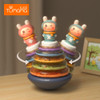 TUMAMA Circle Stacking Rings Toy Baby Rainbow Tower Music toys For baby
