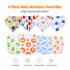 Tumama 8pcs Baby Cotton Animal Bandana Baby Eating Accessory