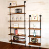 Industrial Pipe Shelving Bookshelf Shelf with Wood Shelves