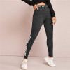 Black Letter Print Leggings