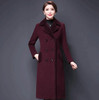 Long Slim Outerwear Womens Jacket Wool Blend Cashmere Collar Coat