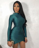 Long Sleeve Slim Mini Pencil Bodycon Womens Dress Party Outfit